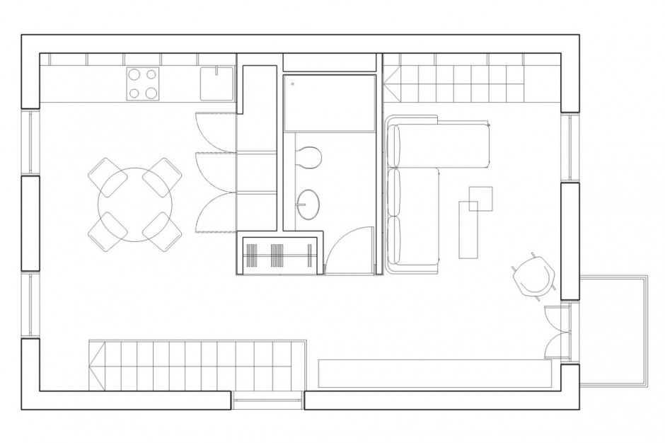 Mini appartamenti: 5 soluzioni sorprendenti dai 40 ai 50 mq ... Progetto casa 50 mq