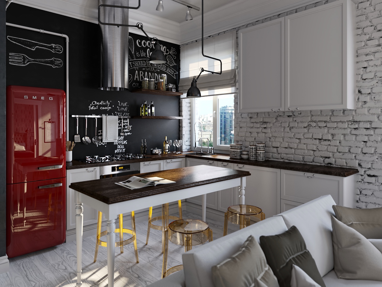 Un bilocale moderno, giovane e elegante casa.it Lavagna a muro