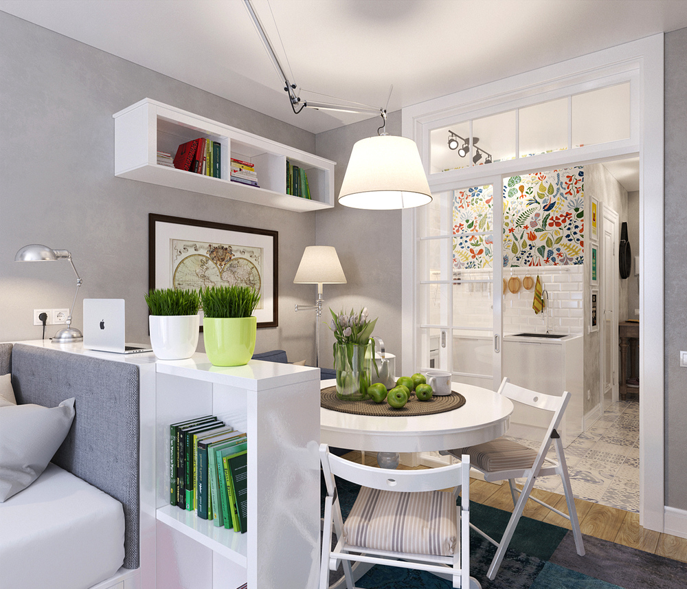 Soggiorno e cucina in 25 mq: interior design piccola zona living ...