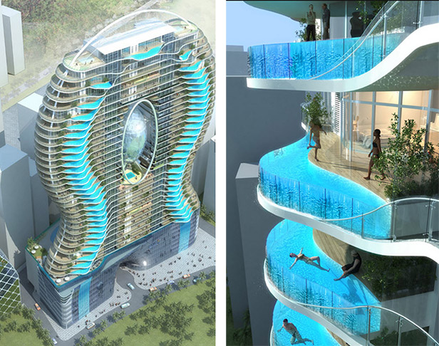 In piscina sul balcone di casa: la bandra ohm tower casa.it Piscina sul terrazzo