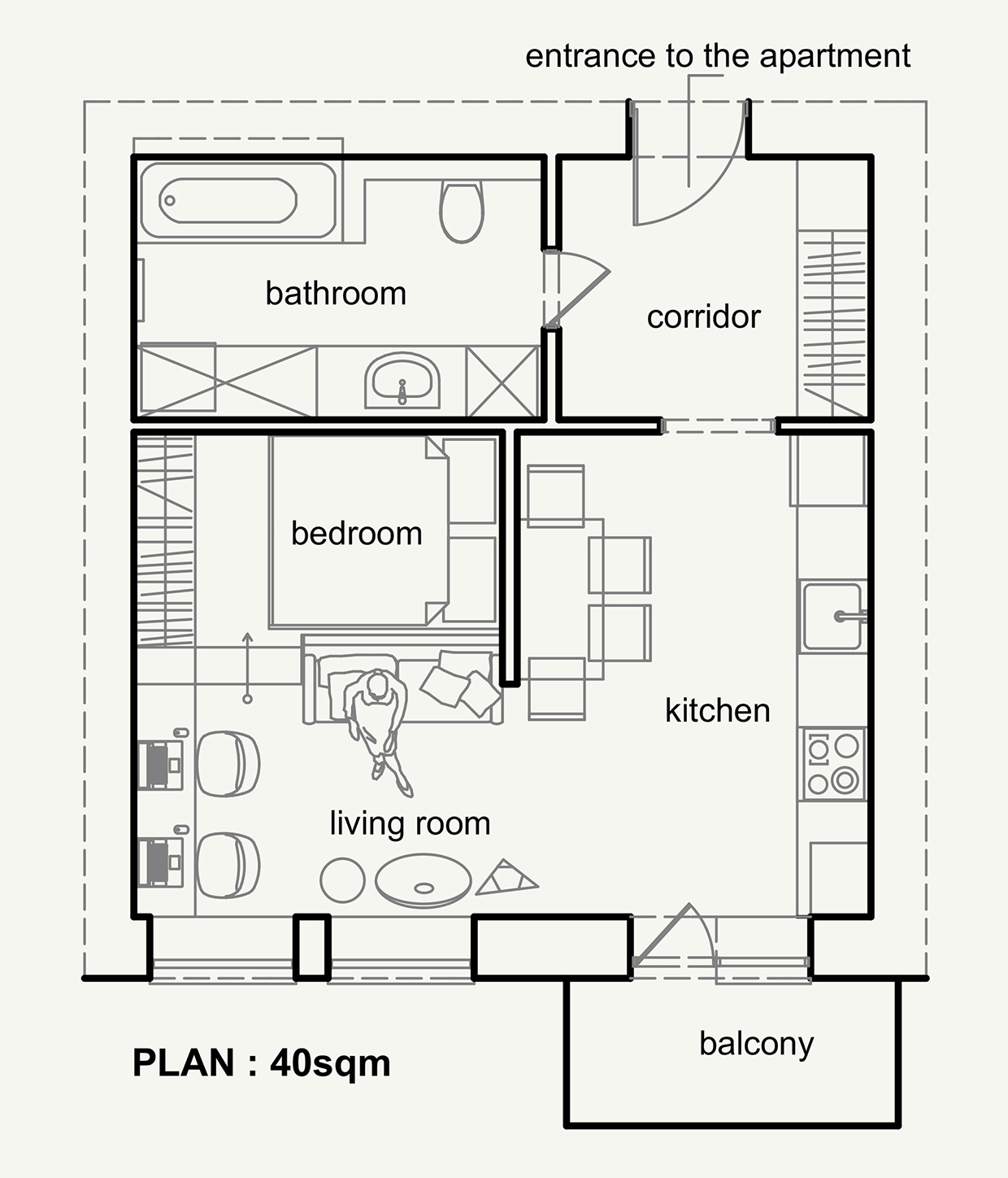40 mq belli, funzionali e moderni casa.it Progetto casa 40 mq