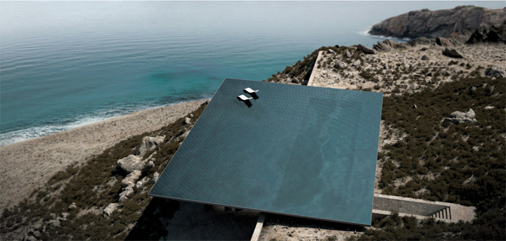 La casa miraggio con la piscina sul tetto Piscina sul tetto