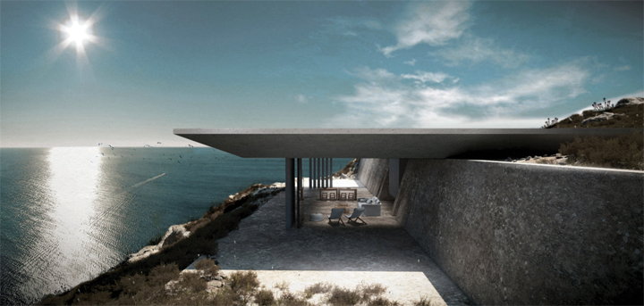 La casa miraggio con la piscina sul tetto Piscina sul tetto