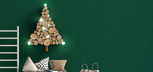 alberi di Natale a metà e a muro